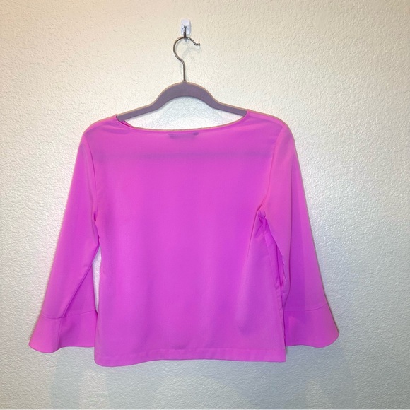 BANANA REPUBLIC - Women’s Pink 3/4 Sleeve Rounded Neck Blouse - XS - Picture 3 of 4